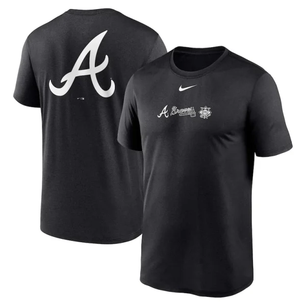 Atlanta braves nike fashion over shoulder logo legend t shirt Black