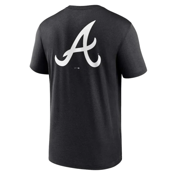 Atlanta braves nike fashion over shoulder logo legend t shirt Black L
