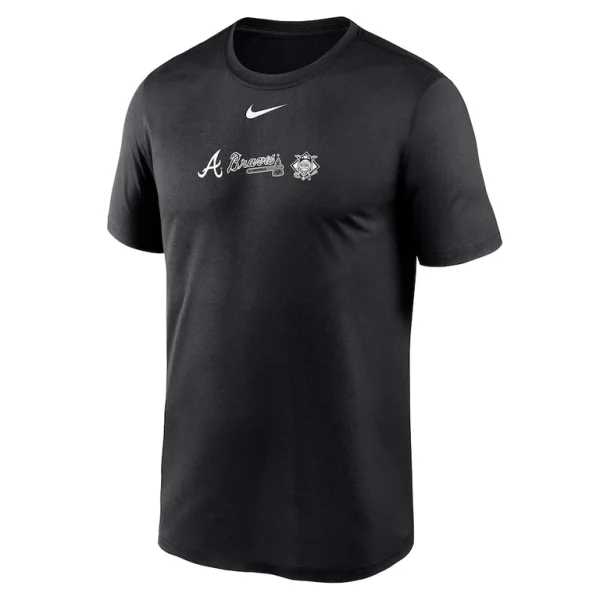 Atlanta braves nike fashion over shoulder logo legend t shirt Black M