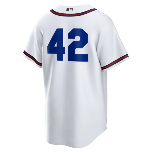 Atlanta braves nike home 2025 jackie robinson day replica jersey White L