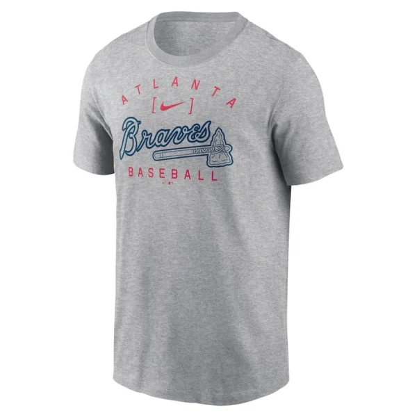 Atlanta braves nike home team athletic arch t shirt Heather gray M