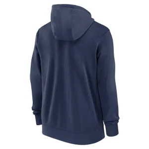 Atlanta braves nike knockout script full zip hoodie Navy L