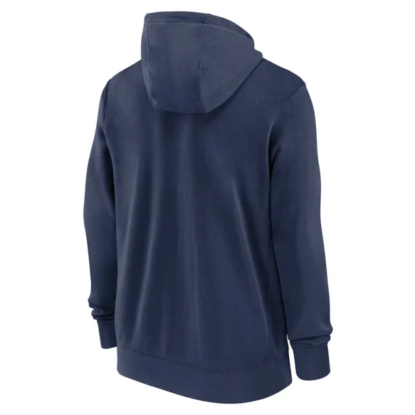Atlanta braves nike knockout script full zip hoodie Navy L