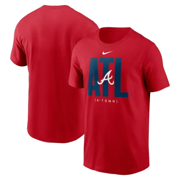 Atlanta braves nike scoreboard t shirt Red