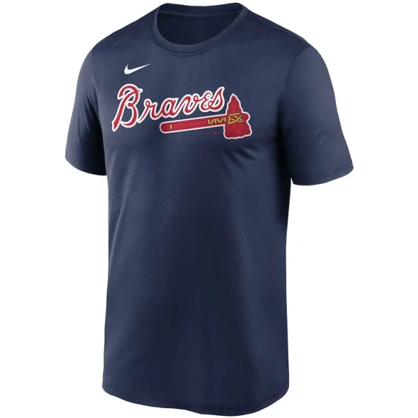 Atlanta braves nike wordmark legend performance t shirt Navy M