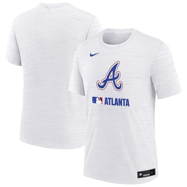 Atlanta braves nike youth authentic collection city connect velocity performance t shirt White