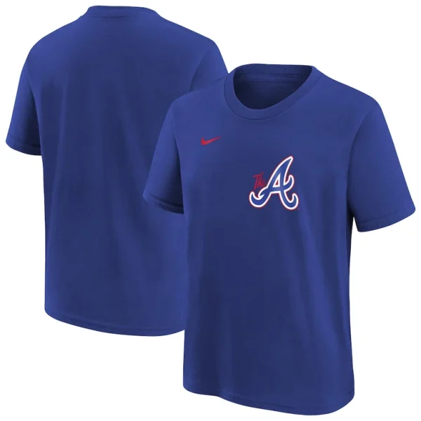 Atlanta braves nike youth city connect wordmark t shirt Royal