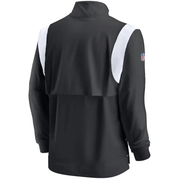 Atlanta falcons nike sideline coach chevron lockup quarter zip long sleeve top Blackwhite L