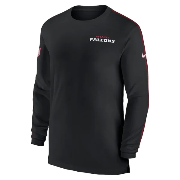 Atlanta falcons nike sideline coach uv performance long sleeve t shirt Black M