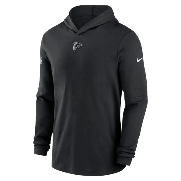 Atlanta falcons nike sideline performance long sleeve hoodie t shirt Black M
