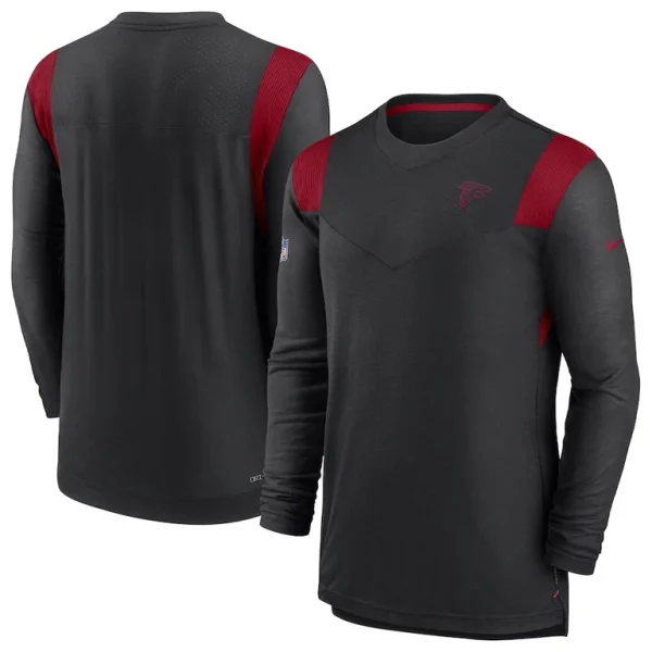 Atlanta falcons nike sideline tonal logo performance player long sleeve t shirt Black