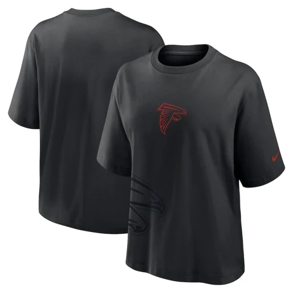 Atlanta falcons nike womens boxy t shirt Black