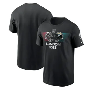 Atlanta falcons vs. jacksonville jaguars nike 2023 london game essential t shirt Black