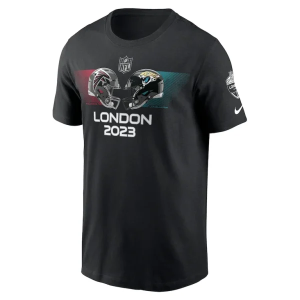 Atlanta falcons vs. jacksonville jaguars nike 2023 london game essential t shirt Black M