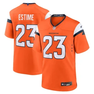 Audric estime denver broncos nike team game jersey Orange