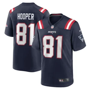 Austin hooper new england patriots nike game jersey Navy