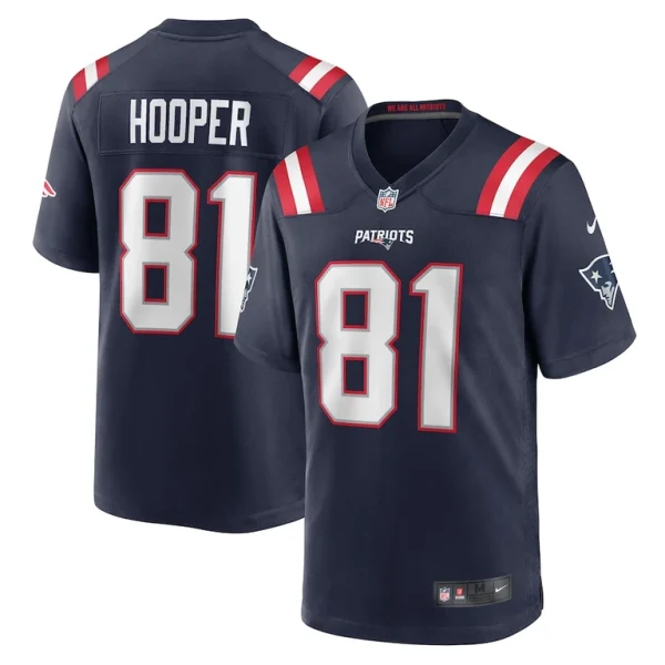 Austin hooper new england patriots nike game jersey Navy