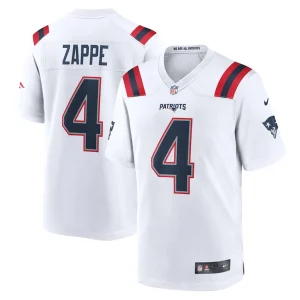 Bailey zappe new england patriots nike game player jersey White