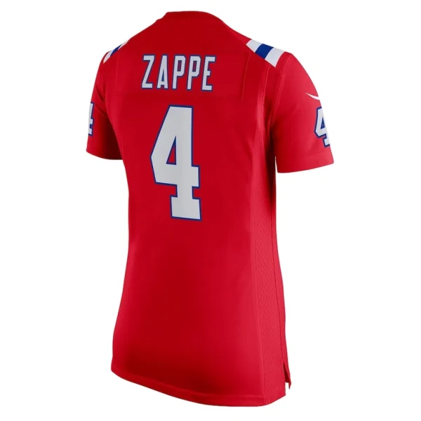 Bailey zappe new england patriots nike womens alternate game player jersey Red L