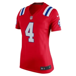 Bailey zappe new england patriots nike womens alternate game player jersey Red M