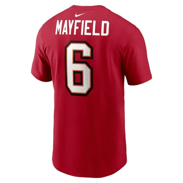 Baker mayfield tampa bay buccaneers nike player name number t shirt Red L