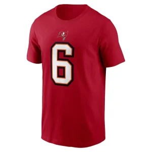 Baker mayfield tampa bay buccaneers nike player name number t shirt Red M