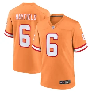 Baker mayfield tampa bay buccaneers nike throwback game jersey Orange