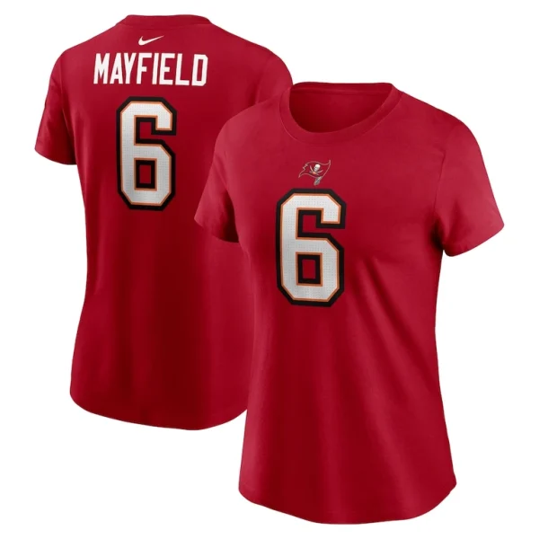 Baker mayfield tampa bay buccaneers nike womens player name number t shirt Red