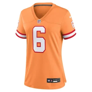 Baker mayfield tampa bay buccaneers nike womens throwback game jersey Orange M