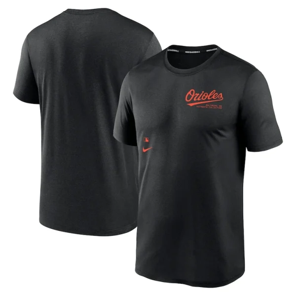 Baltimore orioles nike authentic collection early work tri blend performance t shirt Black