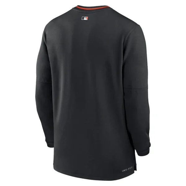 Baltimore orioles nike authentic collection performance half zip top Black L
