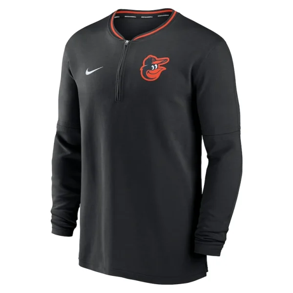 Baltimore orioles nike authentic collection performance half zip top Black M