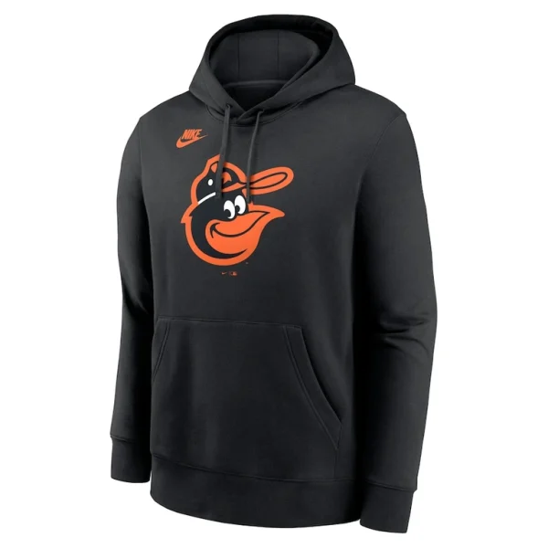 Baltimore orioles nike cooperstown collection logo club pullover hoodie Black M