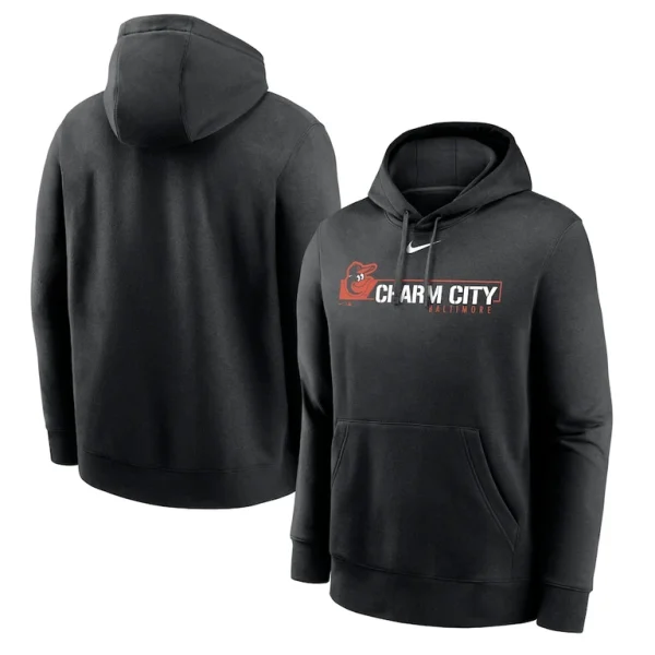 Baltimore orioles nike local club pullover hoodie Black