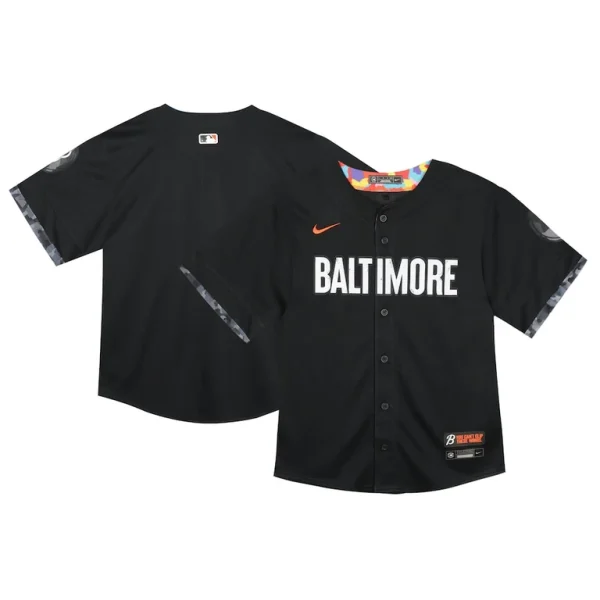 Baltimore orioles nike toddler city connect limited jersey Black
