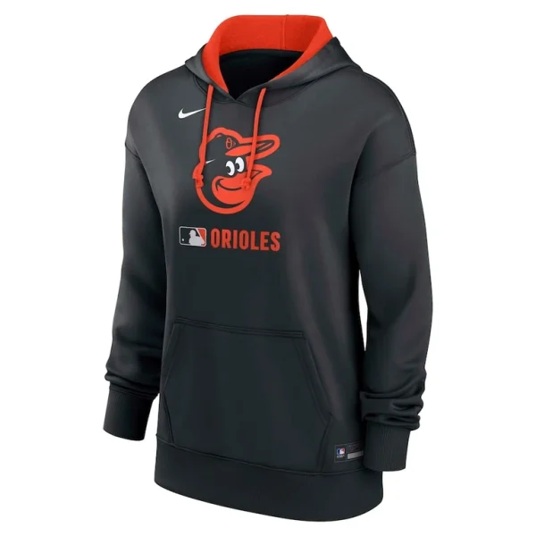 Baltimore orioles nike womens authentic collection performance pullover hoodie Black S