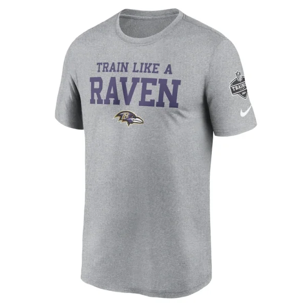 Baltimore ravens nike 2024 nfl training camp legend performance t shirt Heather gray M