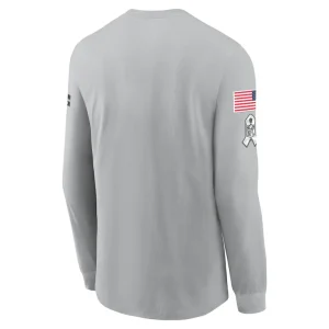 Baltimore ravens nike 2024 salute to service long sleeve t shirt Gray L