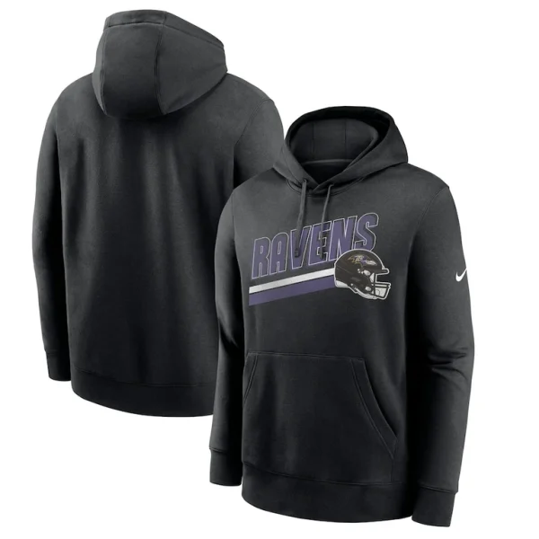 Baltimore ravens nike club fleece pullover hoodie Black