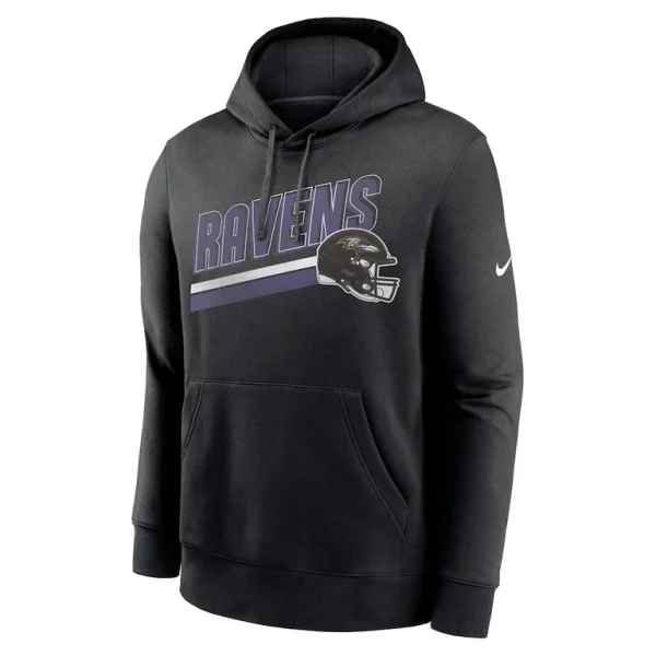 Baltimore ravens nike club fleece pullover hoodie Black M