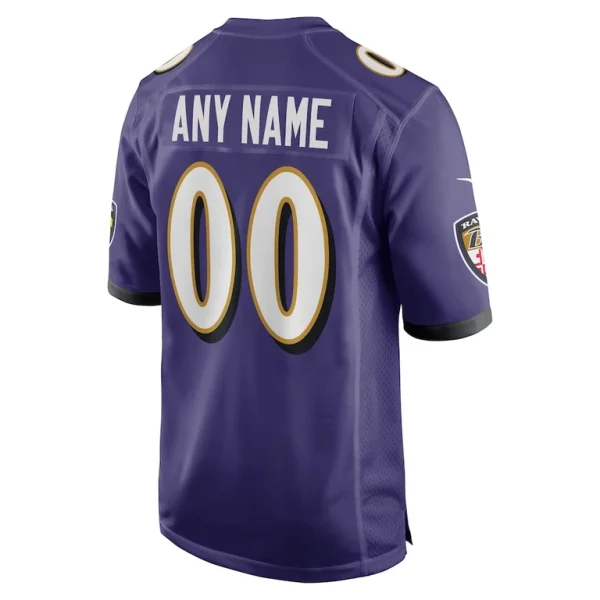 Baltimore ravens nike custom game jersey Purple L