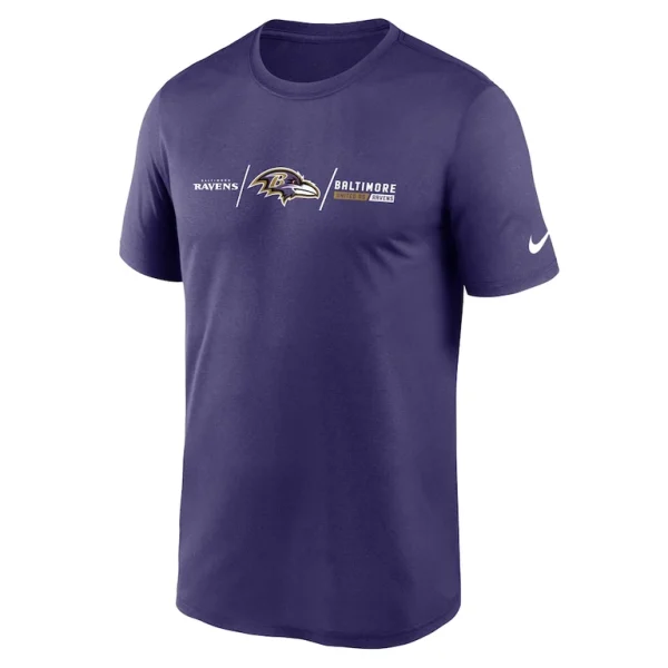 Baltimore ravens nike horizontal lockup legend t shirt Purple M