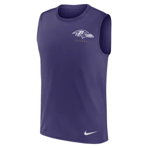 Baltimore ravens nike large logo peformance muscle tank top Purple M