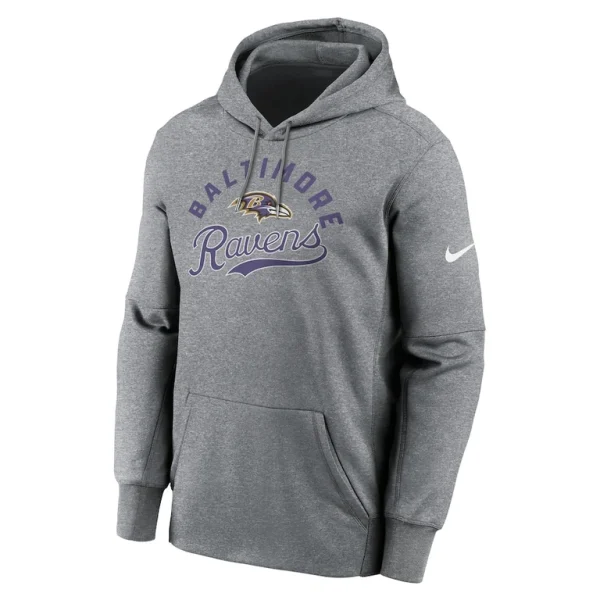 Baltimore ravens nike performance fleece pullover hoodie Heather gray M