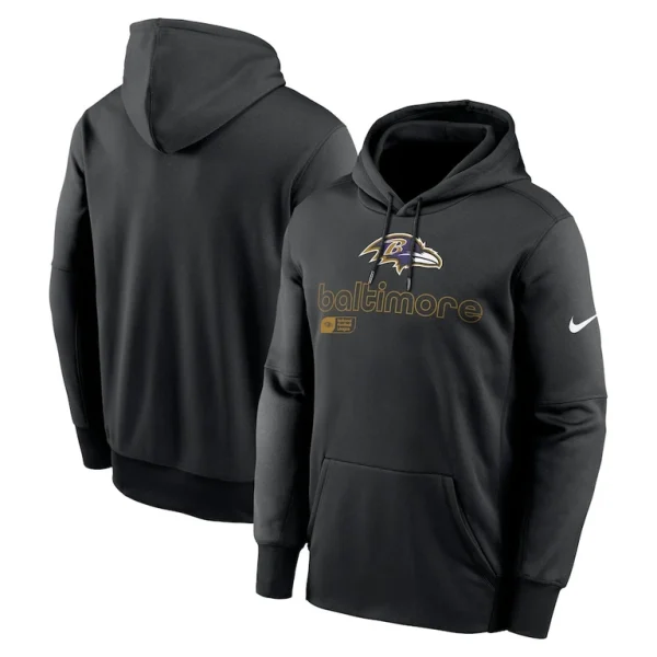 Baltimore ravens nike performance pullover hoodie Black