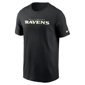 Baltimore ravens nike primetime wordmark essential t shirt Black M
