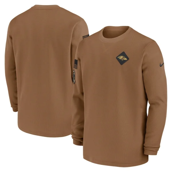 Baltimore ravens nike salute to service pullover sweatshirt Brown