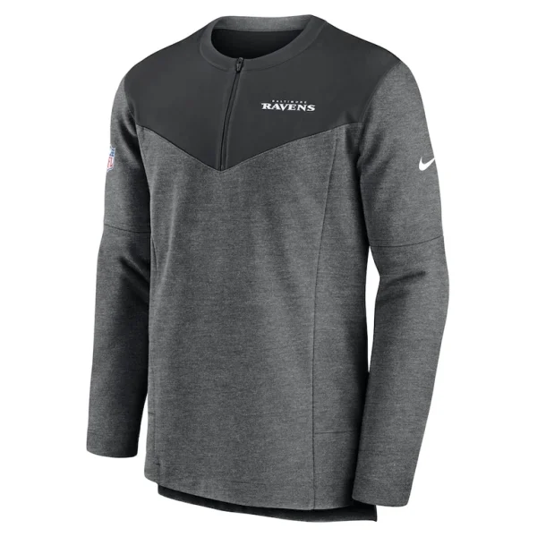 Baltimore ravens nike sideline lockup performance quarter zip top Charcoal M