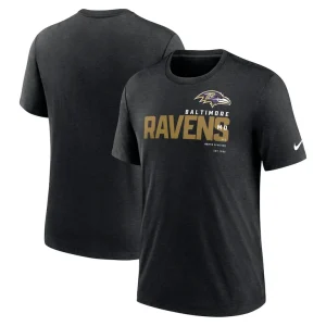 Baltimore ravens nike team tri blend t shirt Heather black
