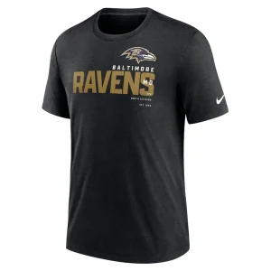 Baltimore ravens nike team tri blend t shirt Heather black M